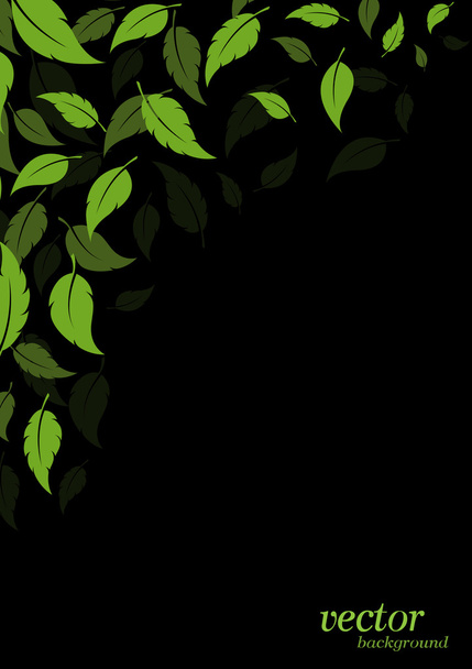 抽象的な緑の葉の背景 - ベクター画像