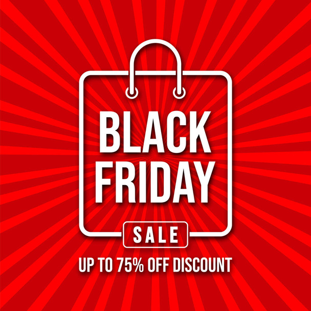 Simple black friday concept for banner - Vector, Image
