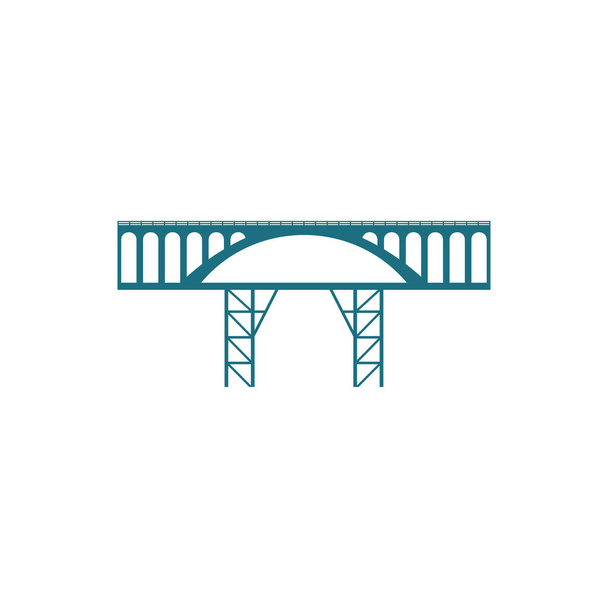 illustration vectorielle de conception de logo de pont, modèle de concept de conception de logo de pont créatif, icônes de symboles - Vecteur, image