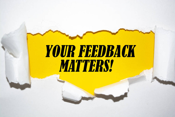 Tekstbord met uw feedback zaken - Foto, afbeelding