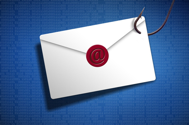 e-mail phishing met digitale achtergrond - Foto, afbeelding