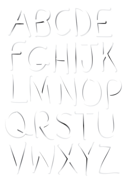 Ghostly Fonts Vector A to Z Alphabets - Vektor, Bild