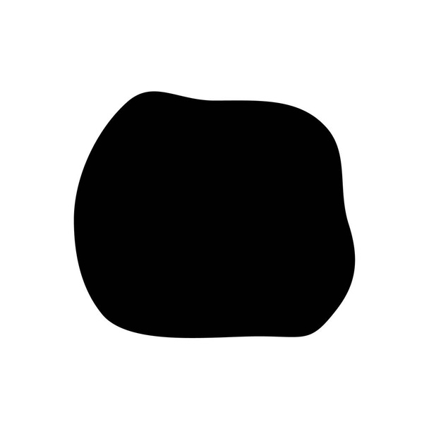 Abstrakti mustetahra, pyöreä nestemäinen mustetahra. Tuore kivi. Muodosta satunnainen sileä vektorikuvaus . - Vektori, kuva