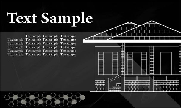 Abstract Banner Template Design black color background. Home location Logo Design Templates. And business card design. - Vector, Image