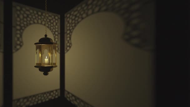 Lanternas tradicionais férias ramadan. Ramadã Kareem mês sagrado islâmico  - Filmagem, Vídeo
