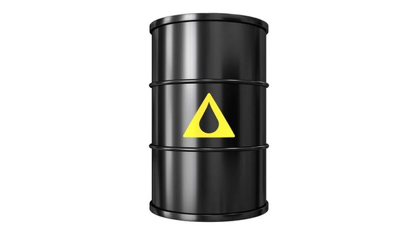 3d render barril de óleo preto - Foto, Imagem