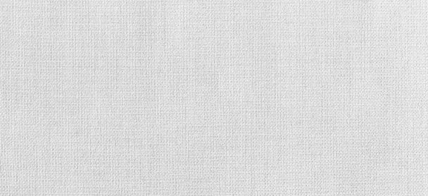 Panorama z bílého plátna bavlněné tkaniny textury a pozadí hladké - Fotografie, Obrázek