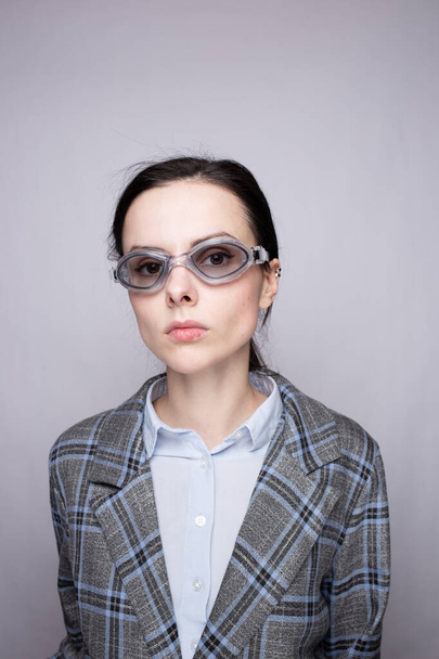 woman office worker wearing glasses for the pool - Fotografie, Obrázek