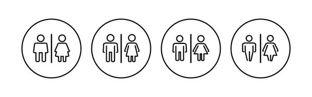 Set de iconos de baño. baño icono vector. señal del baño. wc, inodoro - Vector, imagen