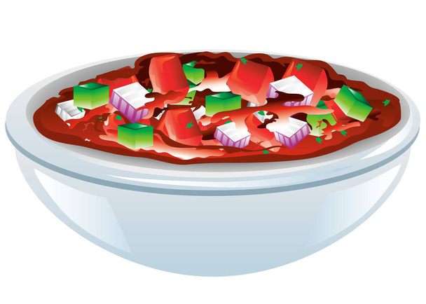 Vector illustration of Salsa in a bowl - Διάνυσμα, εικόνα
