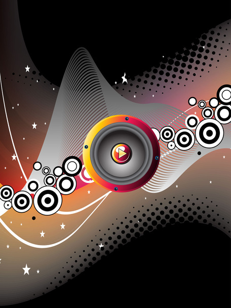 Abstract design musical background with musical instrument - Vektor, obrázek