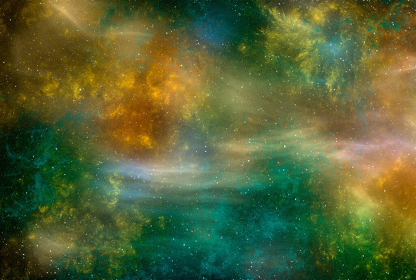 Planeten und Galaxien, Science-Fiction-Tapete. Schönheit des Weltraums. Milliarden von Galaxien im Universum Kosmische Kunst Hintergrund. 3D-Illustration. - Foto, Bild