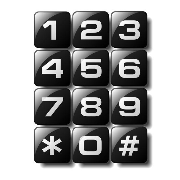 Telephone keypad - Vector, Image