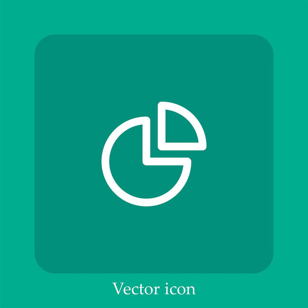 Tortendiagramm-Vektor-Symbol lineare icon.Line mit editierbarem Strich - Vektor, Bild