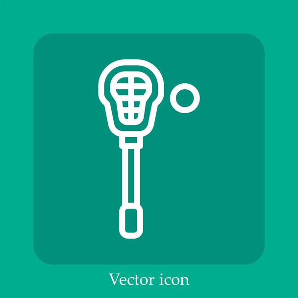 icône vectorielle crosse icône linéaire.Ligne avec trait modifiable - Vecteur, image