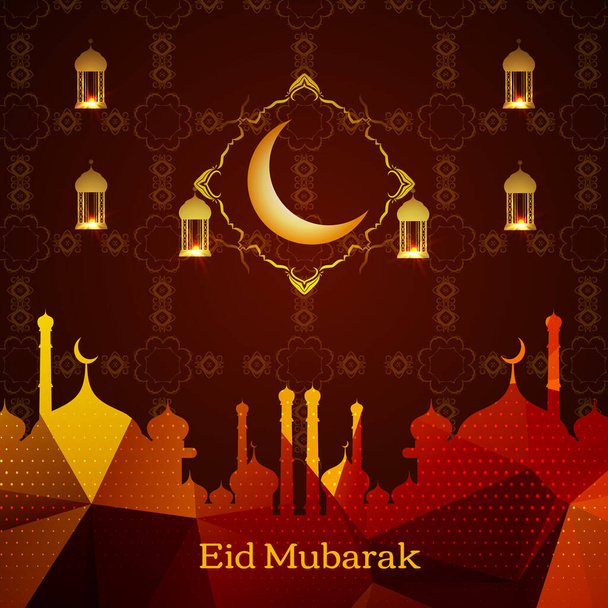 Abstrato Eid Mubarak vetor de fundo vetor islâmico - Vetor, Imagem