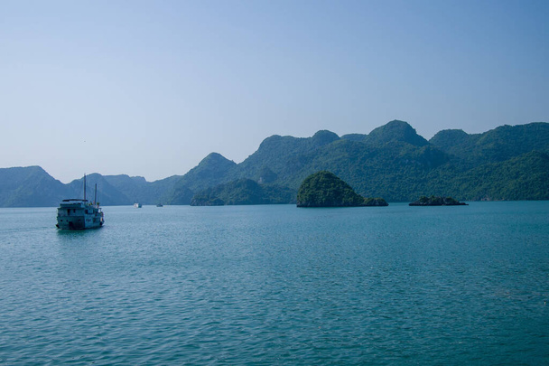 Shots in Halong Bay in Vietnam 2021. This was during a trip on a boat. So peaceful and beautiful. - Fotó, kép
