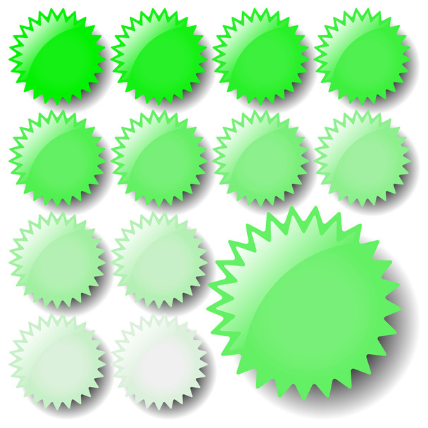 Light Green Star Icons - Вектор, зображення