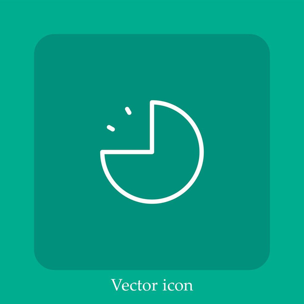 ícone vetorial minutos linear icon.Line com curso Editável - Vetor, Imagem