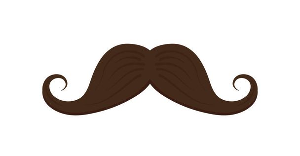 Mustache icon. Cartoon moustache. Black hipster mustache. Fashion graphic symbol. Moustache for men. Retro shape for cute mouth. Comedy logo for kids. Icon for barber. Vector. - Vector, Image