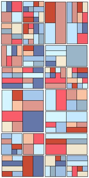 Vintage hipster geometrik desen tetris tarzı vektör - Vektör, Görsel