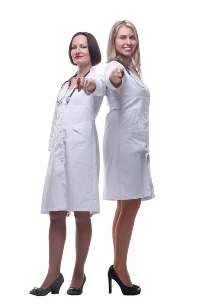 two female doctor and Intern standing together . - Fotografie, Obrázek