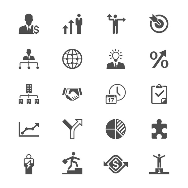 Плоские иконки для бизнеса
 - Вектор,изображение