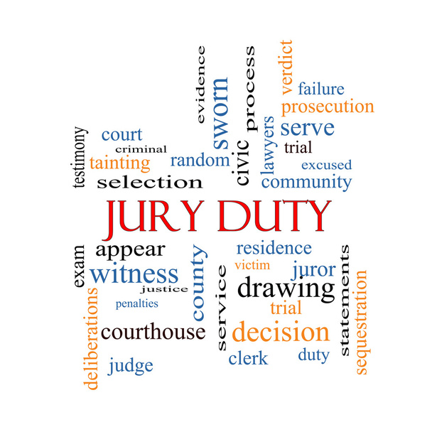 陪審義務単語雲の概念 - 写真・画像