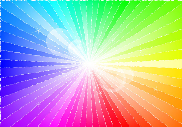 Fundo abstrato mostrando raios de luz em um espectro de cores. Disponível nos formatos jpeg e eps8
. - Vetor, Imagem