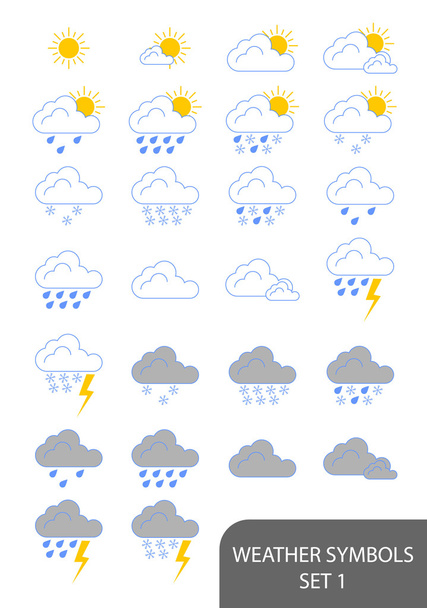 Weather Symbols - Vector, Image