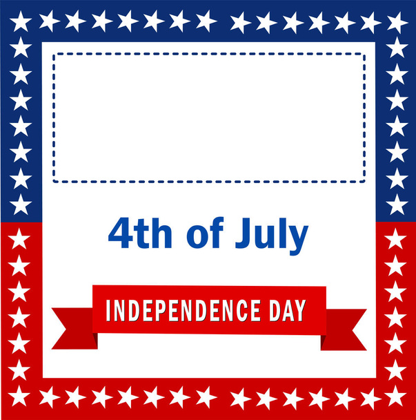 Cartel del día americano 4 de julio  - Vector, imagen