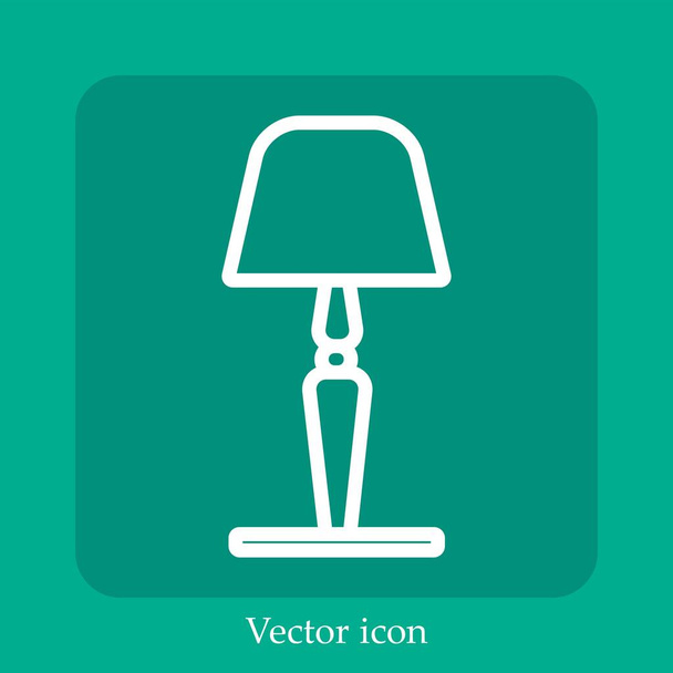 ícone de vetor de lâmpada linear icon.Line com curso editável - Vetor, Imagem
