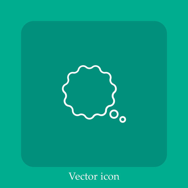icône vectorielle bulle de parole icône linéaire.Ligne avec course modifiable - Vecteur, image