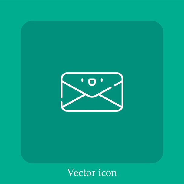 векторна іконка електронної пошти лінійний значок. Рядок з відредагованим ходом
 - Вектор, зображення