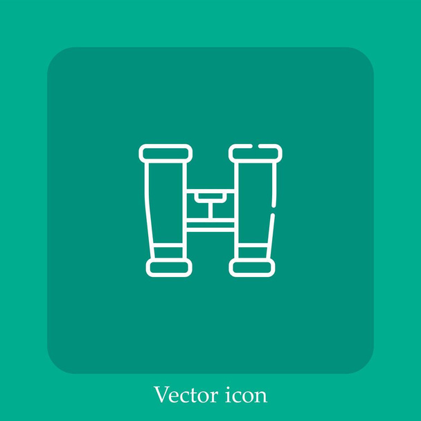 binoculars vector icon linear icon.Line with Editable stroke - Vector, Image