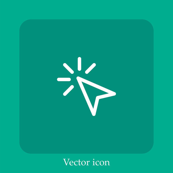 Cliquez sur icône vectorielle icône linéaire.Ligne avec trait modifiable - Vecteur, image