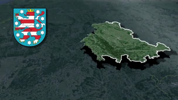 Saksa alueet kartta animaatio - Materiaali, video