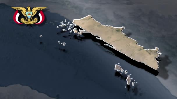 Jemenští guvernéři - geografická mapa - Záběry, video