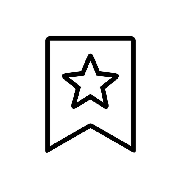 bookmark favourite office icon in Outline style - Vector, Image