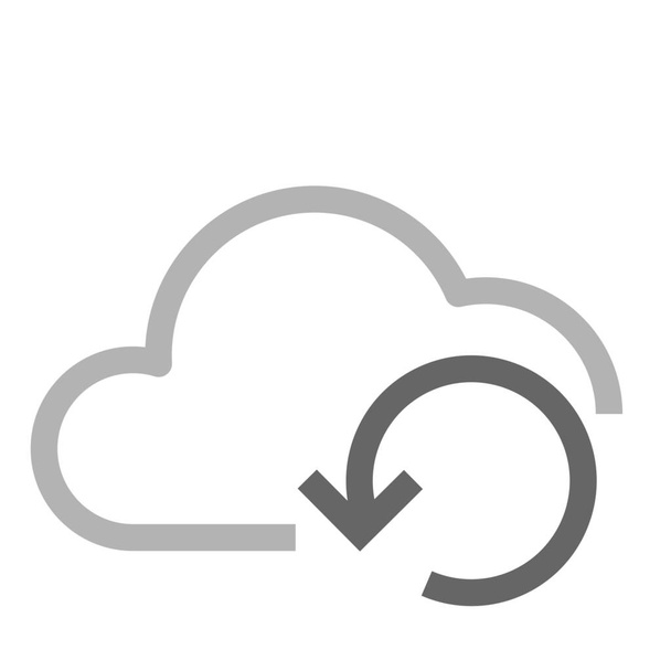 icône de données cloud de sauvegarde dans le style de contour - Vecteur, image