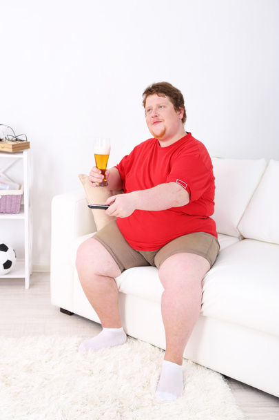 Lazy overweight male - Photo, image