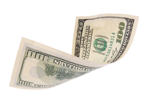 αμερικανικά δολάρια που απομονώνονται σε λευκό - Φωτογραφία, εικόνα
