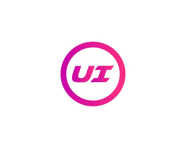 Вектор дизайна логотипа UI IU - Вектор,изображение