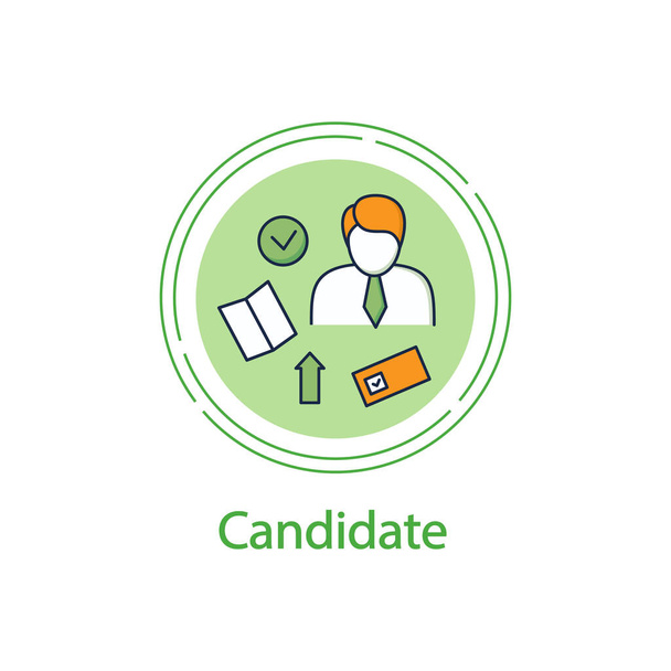 Election candidate concept icon - Vector, Image