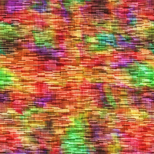 Rainbow camo grunge rozmačkat texturu pozadí. Barevný, nepravidelný, nepravidelný, bezproblémový vzor. Moderní boho barvivo textilní prádlo. Měkká výzdoba domu. Dekorativní skvrnité skvrnité allover tisk - Fotografie, Obrázek