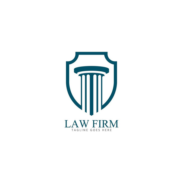 Νομική ασπίδα λογότυπο διάνυσμα εικονίδιο απεικόνιση σχεδιασμό  - Διάνυσμα, εικόνα