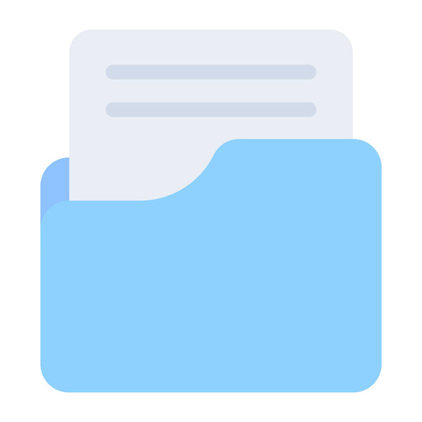 A flat design, icon of folder - Vektor, obrázek