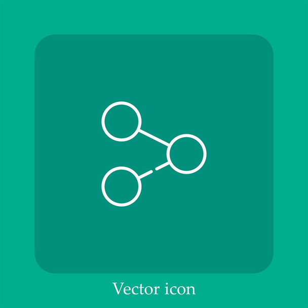Jaa vektori kuvake lineaarinen icon.Line muokattavissa aivohalvaus - Vektori, kuva