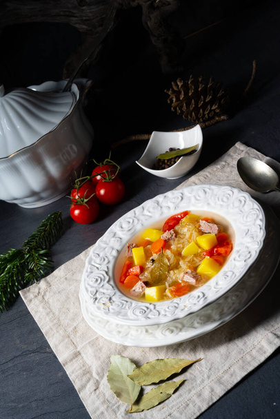kapusniak deliziosa zuppa di crauti polacco - Foto, immagini