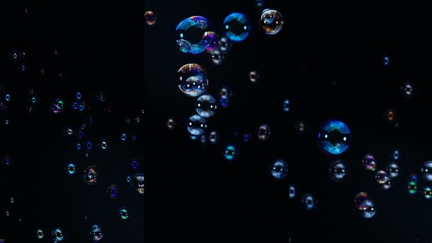 Burbujas de jabón fondo de cámara lenta - Metraje, vídeo